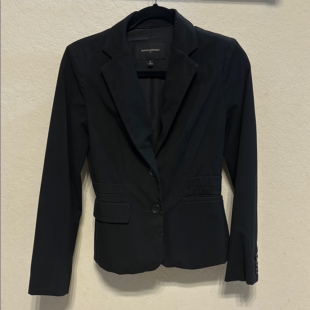 Banana Republic Black Blazer Classic Suit Jacket
